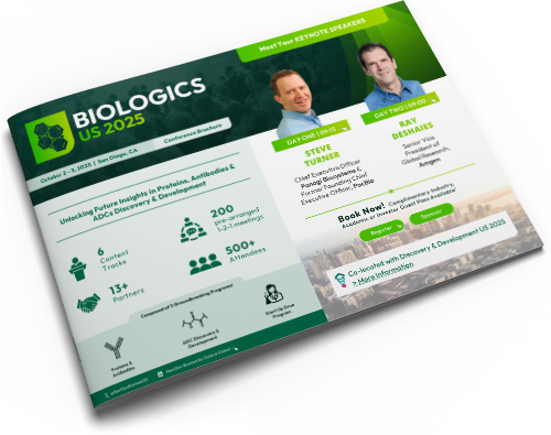 Biologics US 2025 Conference Brochure Cover Mockup