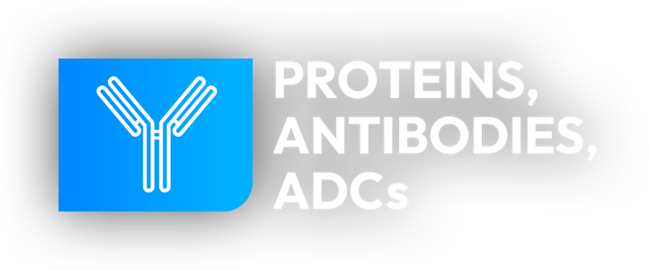 Proteins, Antibodies, ADCs Logo (drop shadow)